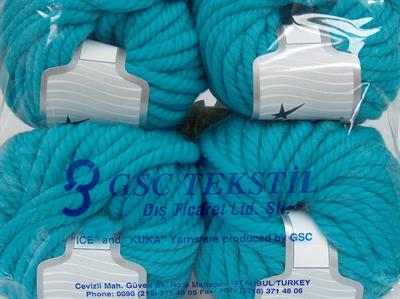 Lot of 4 x 100gr Skeins Ice Yarns MERINO XL (100% Merino Wool) Yarn Turquoise