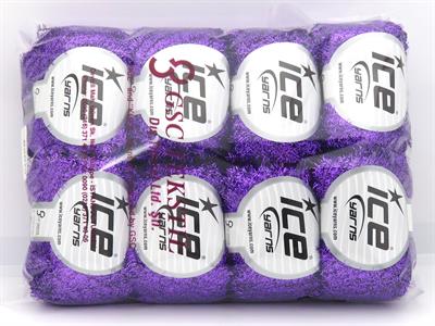 8x50gr. METALLIC GLITZ Metalik Simli Mor Metalik Simli, Kışlık, Çok İnce, Yazlık İplikler