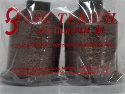 2x90gr. METALLIC THREAD CONE Simli Deve Tüyü, Bakır Metalik Simli, Tığ İşi