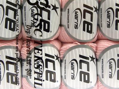 8x50gr. MILANO FINE Bebe Alpaka, İnce Tiftik, Viskon Açık Pembe Lüks, Alpaka, Kışlık, Kid Mohair, Viskon, Tiftik