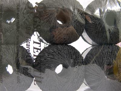 6x50gr. MINI LADDER GLITZ Simli Siyah Metalik Simli, Merdiven, Şerit, Yazlık İplikler, Kalın