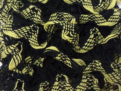 4x100gr. MIRABELLA Akrilik Siyah, Açık Yeşil Fular - Şal, Kışlık, Çok Kalın