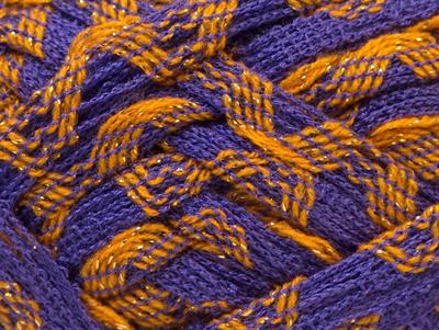 4x100gr. MIRABELLA Simli, Akrilik Leylak, Sarı, Altın Fular - Şal, Kışlık, Çok Kalın