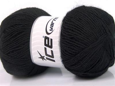 Lot of 4 x 100gr Skeins Ice Yarns MIRAGE (50% Wool) Hand Knitting Yarn Black