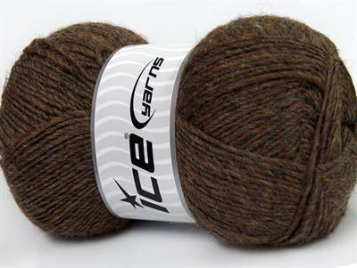Lot of 4 x 100gr Skeins Ice Yarns MIRAGE (50% Wool) Yarn Brown Melange