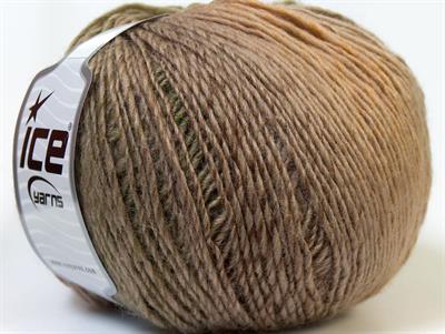 Lot of 4 x 100gr Skeins Ice Yarns MIRAGE COLOR (50% Wool) Yarn Brown Shades Camel Khaki