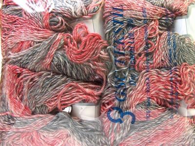 Lot of 4 x 100gr Skeins Ice Yarns MIRAGE COLOR (50% Wool) Yarn Red Grey Pink
