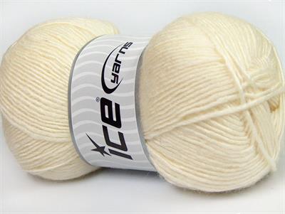 Lot of 4 x 100gr Skeins Ice Yarns MIRAGE (50% Wool) Hand Knitting Yarn Cream