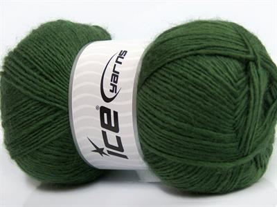Lot of 4 x 100gr Skeins Ice Yarns MIRAGE (50% Wool) Hand Knitting Yarn Green
