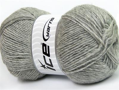 Lot of 4 x 100gr Skeins Ice Yarns MIRAGE (50% Wool) Yarn Light Grey