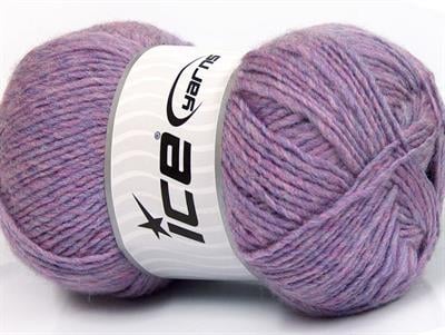 Lot of 4 x 100gr Skeins Ice Yarns MIRAGE (50% Wool) Yarn Lilac Melange