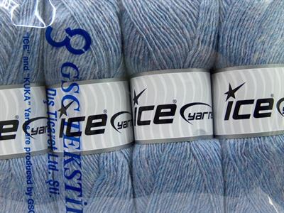 Lot of 4 x 100gr Skeins Ice Yarns MIRAGE (50% Wool) Yarn Lilac Melange