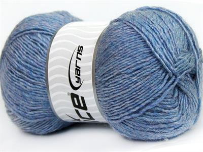 Lot of 4 x 100gr Skeins Ice Yarns MIRAGE (50% Wool) Yarn Lilac Melange