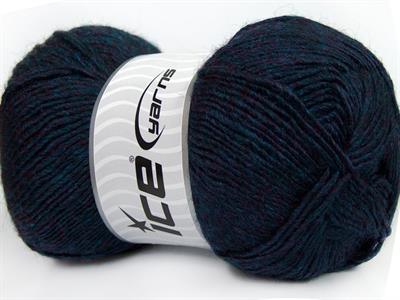 Lot of 4 x 100gr Skeins Ice Yarns MIRAGE (50% Wool) Yarn Navy Melange
