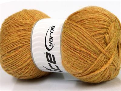 Lot of 4 x 100gr Skeins Ice Yarns MIRAGE (50% Wool) Yarn Yellow Melange