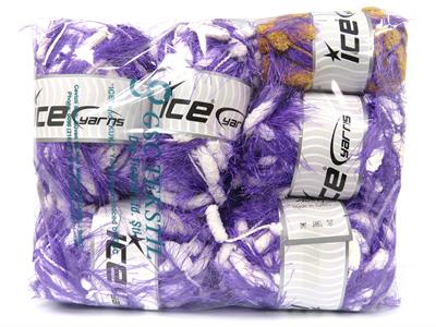1000 gr ICE YARNS Cocoon Eyelash Yarns MIXED LOT (60% MicroFiber) Yarn Multicolor