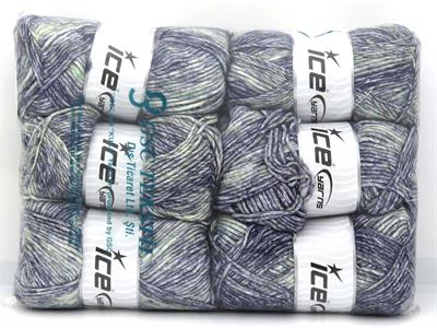 900 gr ICE YARNS Winter Yarns MIXED LOT (20% Wool) Hand Knitting Yarn Multicolor