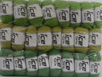 Lot of 24 Skeins Ice Yarns Plain Yarns MIXED LOT Hand Knitting Yarn Multicolor