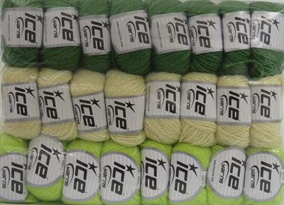 Lot of 24 Skeins Ice Yarns Plain Yarns MIXED LOT Hand Knitting Yarn Multicolor