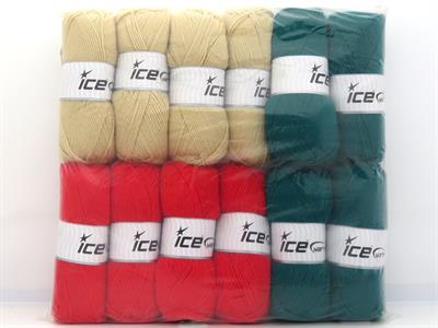 Lot of 12 x 100gr Skeins Ice Yarns Acrylic Yarns MIXED LOT Yarn Multicolor