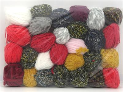 800 gr ICE YARNS Chenille Leftover Yarns MIXED LOT (100% MicroFiber) Yarn Multicolor