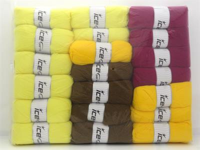 2000 gr ICE YARNS Kristal Yarns MIXED LOT Hand Knitting Yarn Multicolor