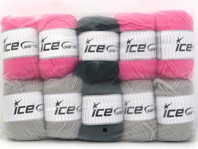 1200 gr ICE YARNS Pure Wool XL Yarns MIXED LOT (100% Wool) Yarn Multicolor