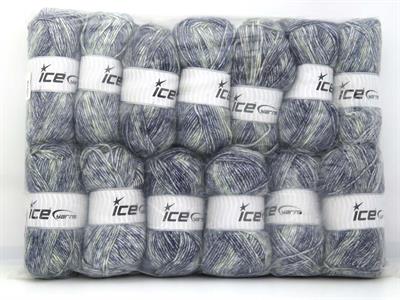 2000 gr ICE YARNS Winter Yarns MIXED LOT (20% Wool) Yarn Multicolor