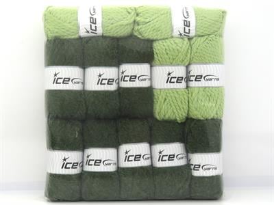 Lot of 12 x 100gr Skeins Ice Yarns Alpaca Superchunky Yarns MIXED LOT (30% Alpaca) Yarn Multicolor