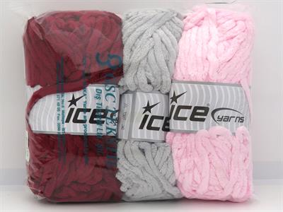 500 gr ICE YARNS Chenille Superbulky Yarns MIXED LOT (100% MicroFiber) Yarn Multicolor