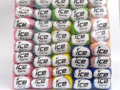 Lot of 40 Skeins Ice Yarns Baby Merino Yarns MIXED LOT (40% Merino Wool) Yarn Multicolor