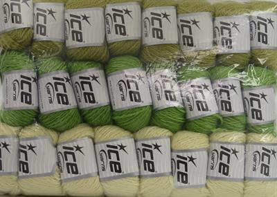 Lot of 24 Skeins Ice Yarns Plain Yarns MIXED LOT Hand Knitting Yarn Multicolor