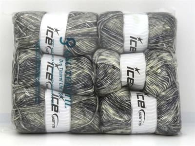 900 gr ICE YARNS Winter Yarns MIXED LOT (20% Wool) Hand Knitting Yarn Multicolor