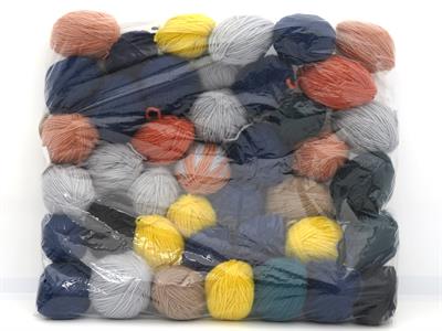 1000 gr ICE YARNS Plain Leftover Yarns MIXED LOT Hand Knitting Yarn Multicolor