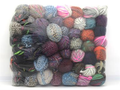 1400 gr ICE YARNS Self Striping Leftover Yarns MIXED LOT Yarn Multicolor