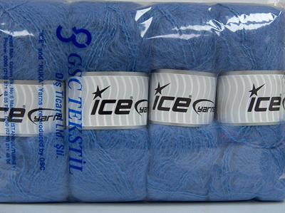 Lot of 4 x 100gr Skeins Ice Yarns MOHAIR CLASSIC (30% Mohair 25% Wool) Yarn Bluish Lilac