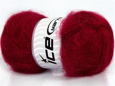 Lot of 4 x 100gr Skeins Ice Yarns MOHAIR CLASSIC (30% Mohair 25% Wool) Yarn Burgundy
