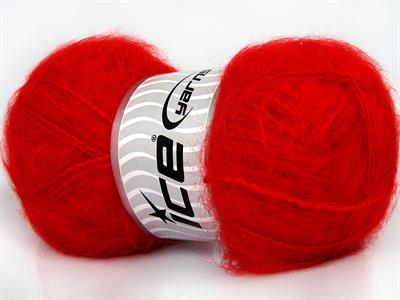Lot of 4 x 100gr Skeins Ice Yarns MOHAIR CLASSIC (30% Mohair 25% Wool) Yarn Red