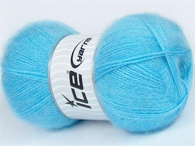 Lot of 4 x 100gr Skeins Ice Yarns MOHAIR PASTEL (10% Mohair 15% Wool) Yarn Baby Blue