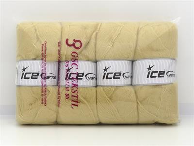 4x100gr. MOHAIR PASTEL Tiftik, Yün, Premium Akrilik Koyu Krem Kışlık, Tiftik, Batik Desenli