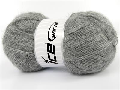 Lot of 4 x 100gr Skeins Ice Yarns MOHAIR PASTEL (10% Mohair 15% Wool) Yarn Grey
