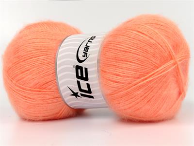 4x100gr. MOHAIR PASTEL Tiftik, Yün, Premium Akrilik Açık Turuncu Kışlık, Tiftik, Batik Desenli