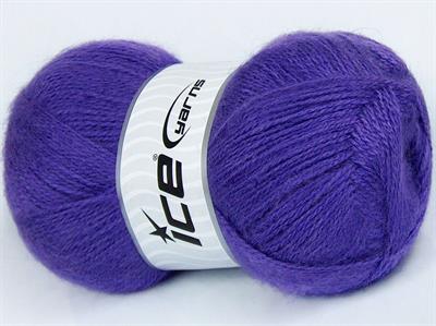 Lot of 4 x 100gr Skeins Ice Yarns MOHAIR PASTEL (10% Mohair 15% Wool) Yarn Lilac