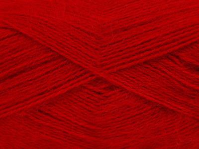 Lot of 4 x 100gr Skeins Ice Yarns MOHAIR PASTEL (10% Mohair 15% Wool) Yarn Bright Red