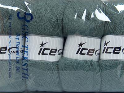 Lot of 4 x 100gr Skeins Ice Yarns MOHAIR PASTEL (10% Mohair 15% Wool) Yarn SlateGrey