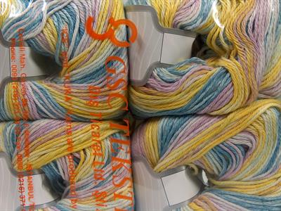 4x100gr. MONA LISA Pamuk Yeşil, Sarı, Pembe tonları Bebe, Yazlık İplikler, Pamuk, %100 Pamuk