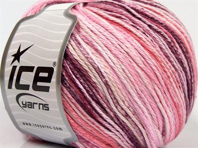 4x100gr. MONA LISA Pamuk Maron, Pembe tonları Bebe, Yazlık İplikler, Pamuk, %100 Pamuk