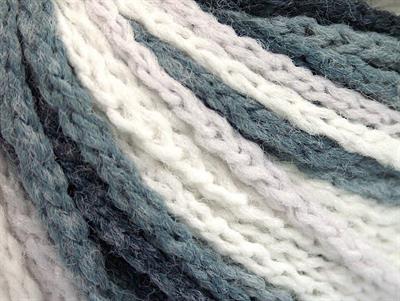 8x50gr. MONACO Akrilik Siyah, Beyaz, Gri Kışlık, Düz iplikler, Batik Desenli, Worsted, Zincir