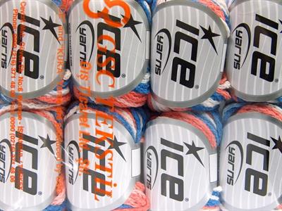 8x50gr. MONACO Akrilik Mavi, Beyaz, Somon Kışlık, Düz iplikler, Batik Desenli, Worsted, Zincir