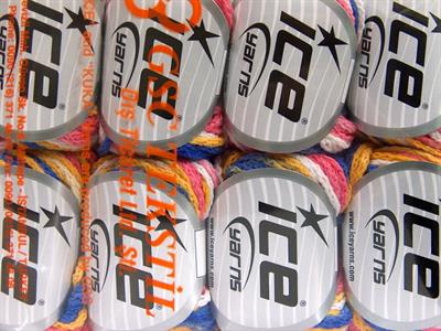 8x50gr. MONACO Akrilik Pembe, Mavi, Beyaz, Altın Kışlık, Düz iplikler, Batik Desenli, Worsted, Zincir